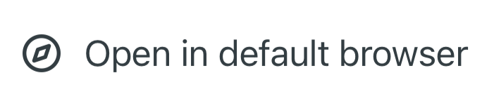Open in default browser